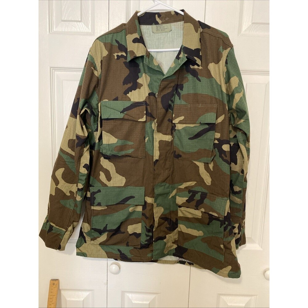 US M81 Woodland BDU Shirt, Army Military Camo Uniform Medium Regular